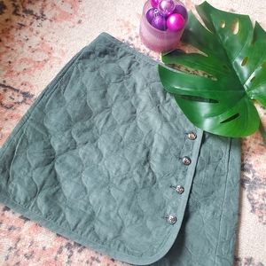 Madewell Corduroy Quilted Mini Skirt, brand new, size 2, simply sage